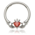 Hinged ring - Claddagh Design - Pic&Mix The Body Jewellery Shop