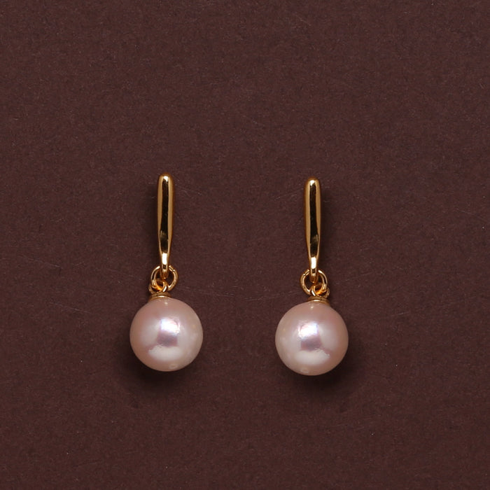 Japanese Akoya Pearl Classic Dangle Earrings 9.0-9.5mm