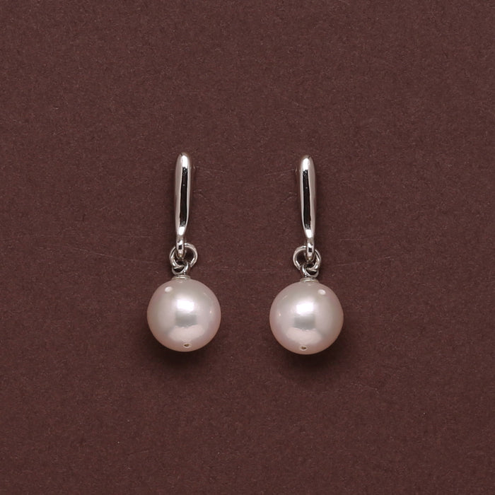 Japanese Akoya Pearl Classic Dangle Earrings 9.0-9.5mm