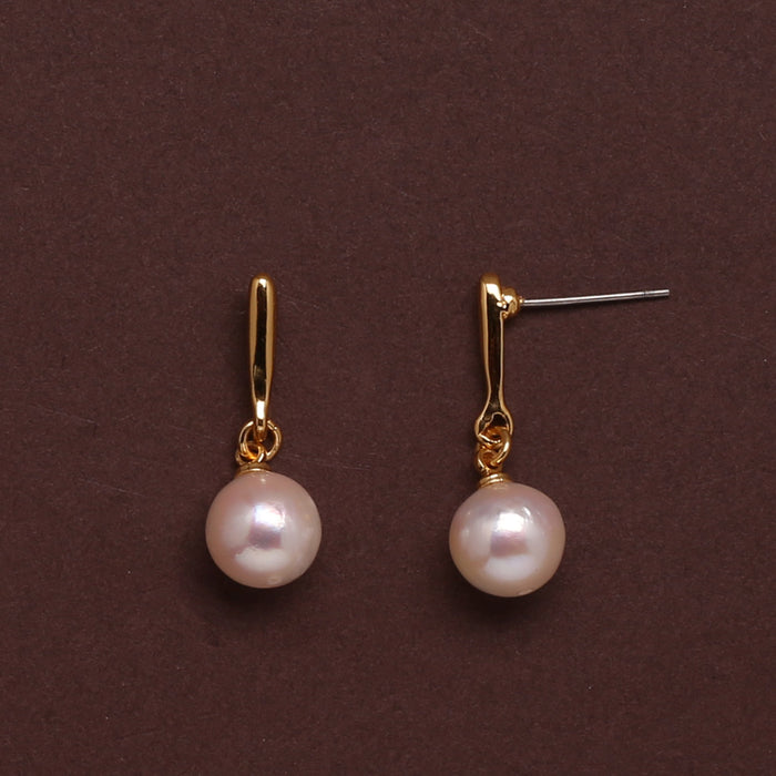 Japanese Akoya Pearl Classic Dangle Earrings 9.0-9.5mm