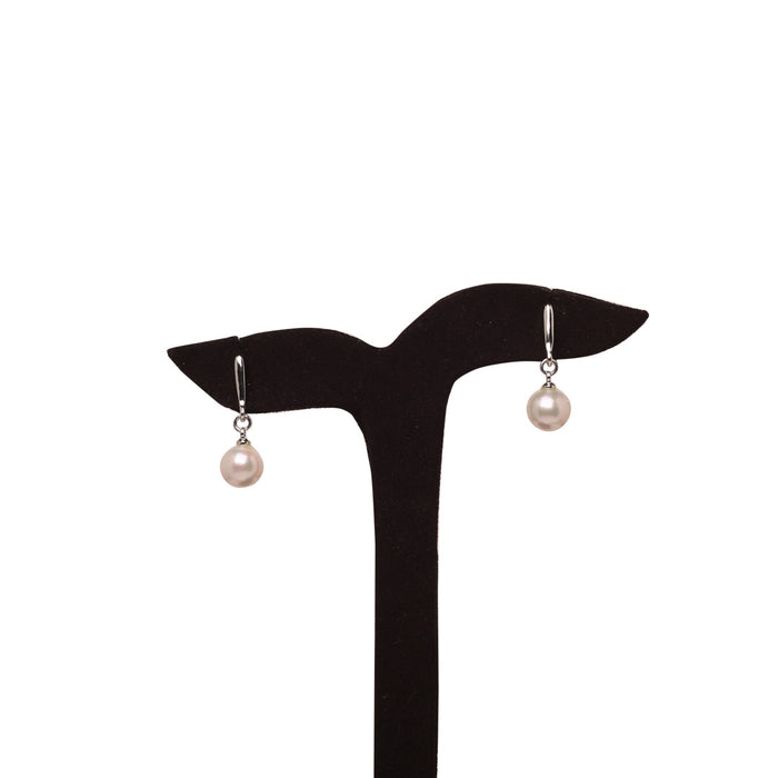 Japanese Akoya Pearl Classic Dangle Earrings 9.0-9.5mm