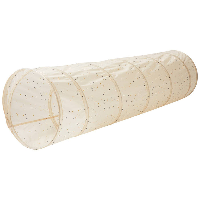 White terrazzo play tunnel side view