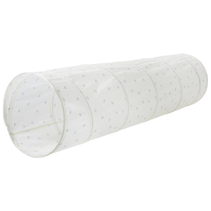 White floral play tent with tunnel