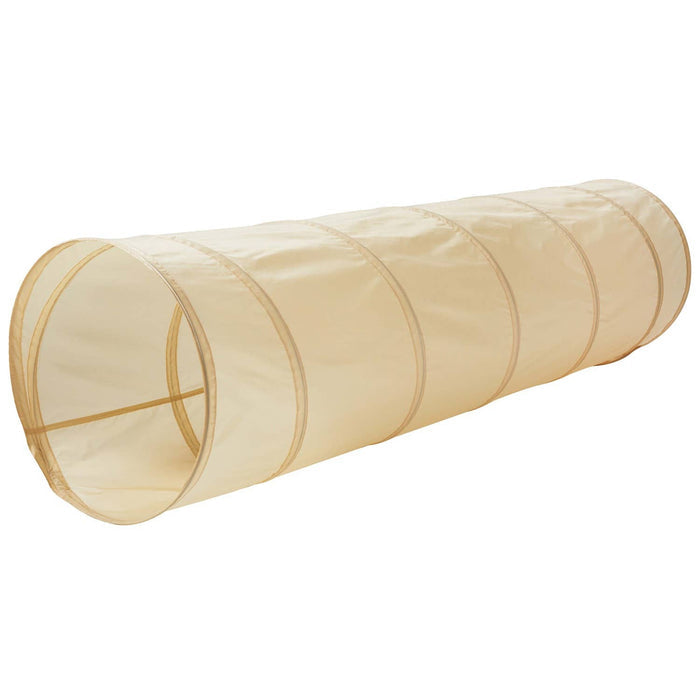 Kids play tent and beige tunnel