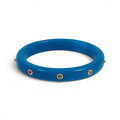 Kristen Cerulean Blue Studded Resin And Stone Bangle