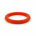 Kristen Orange Studded Resin And Stone Bangle