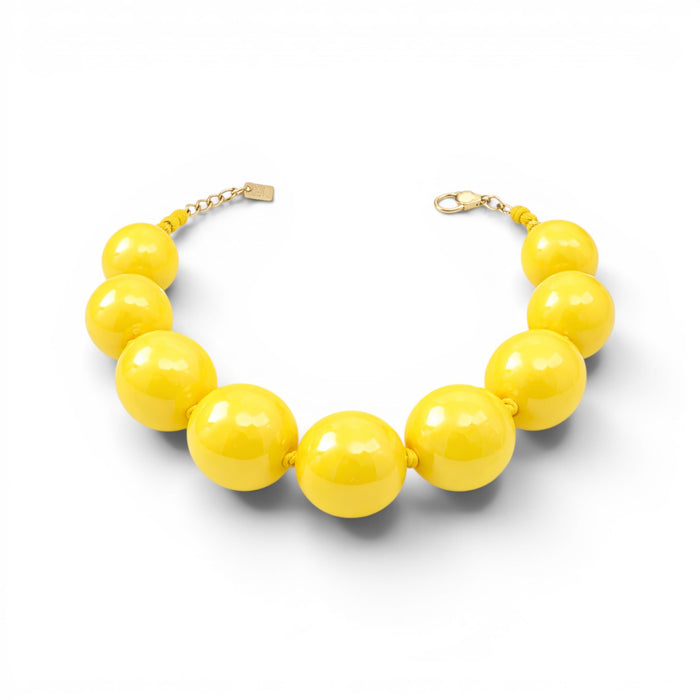 Lucy Yellow Gumball Necklace