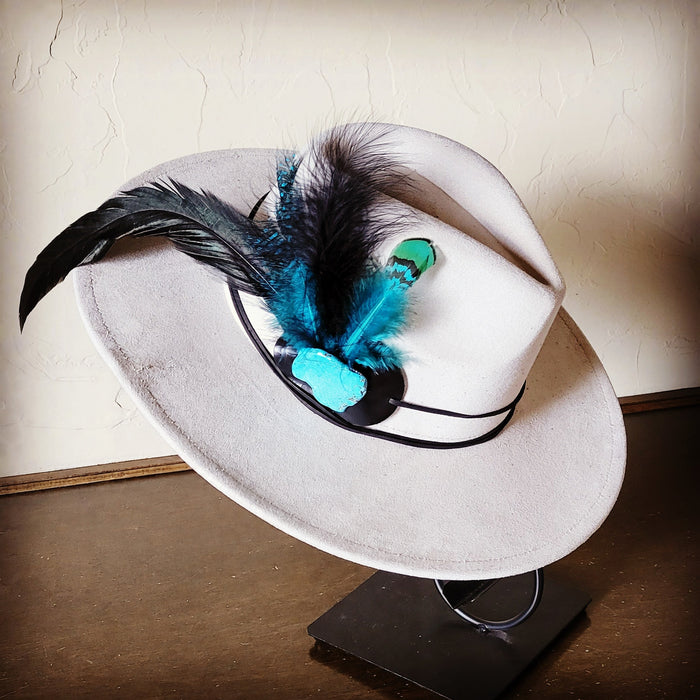 Boho felt hat color option, additional view