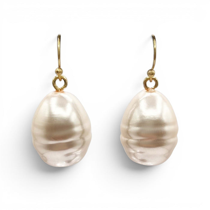 Marcella Champagne Baroque Glass Pearl Drop