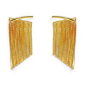 Margherita Gold Plated Two Part Fringe Earrings
