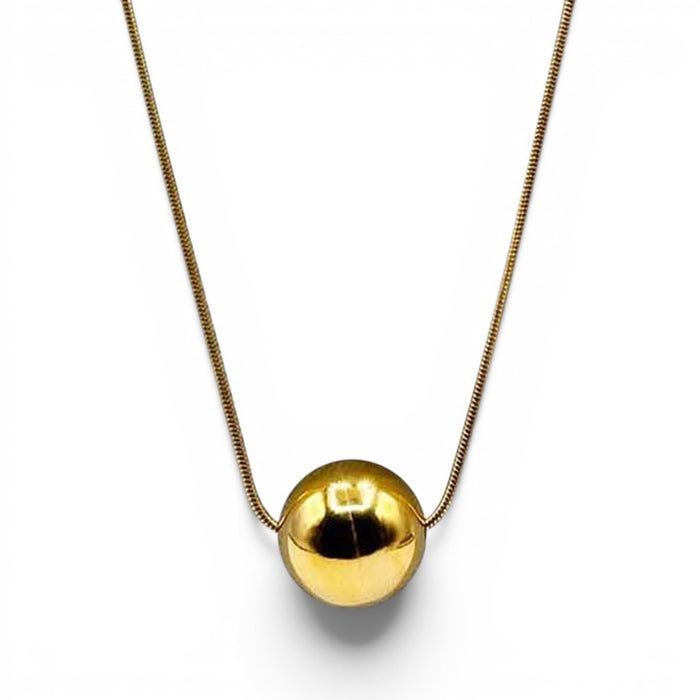 Maxine Gold Ball Pendant Necklace