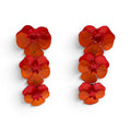 Meadow Orange Drop Floral Earrings