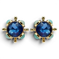 Monica Sapphire And Blue Chalcedony Sputnik Earrings