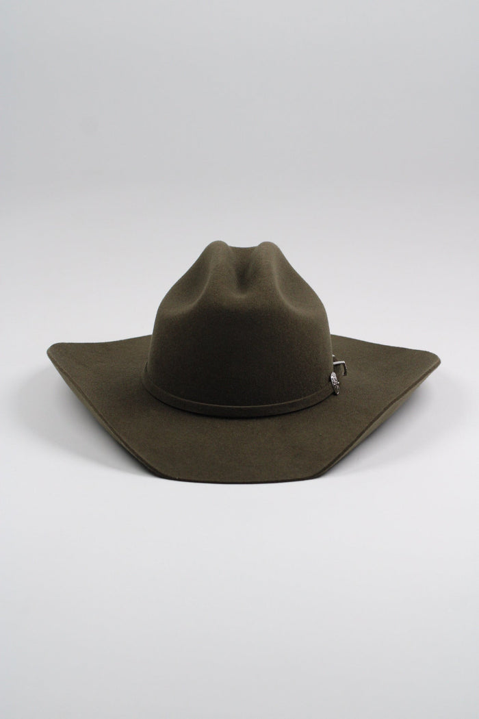 Dark olive Mustang cowboy hat, view 3