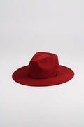Burgundy Nomad vegan suede rancher hat