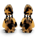 Patrizia Tortoise Pierced Resin Top Earrings With Tortoise Resin Drops