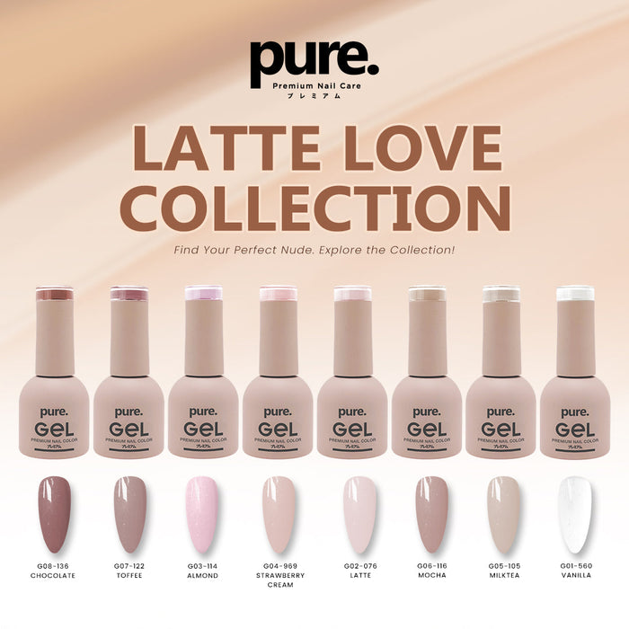 Pure Gel Premium Nail Color Latte Love Collection Bundle
