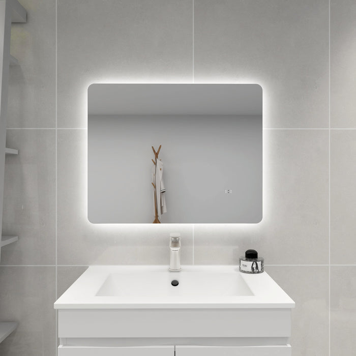 Rectangular LED Backlit Bathroom Mirror Pencil Edge 750-1200mm