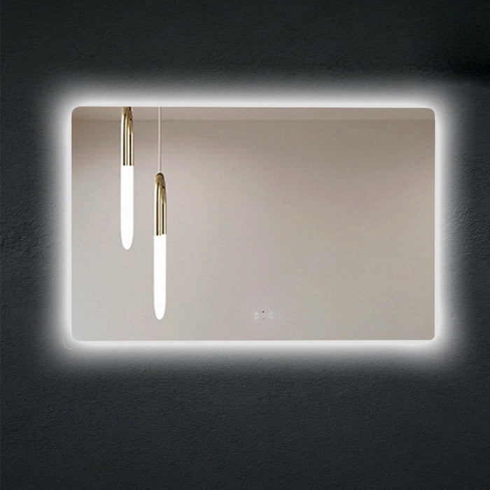 Rectangular LED Backlit Bathroom Mirror Pencil Edge 750-1200mm