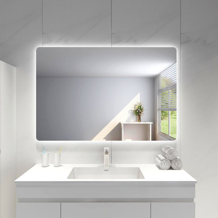 Rectangular LED Backlit Bathroom Mirror Pencil Edge 750-1200mm