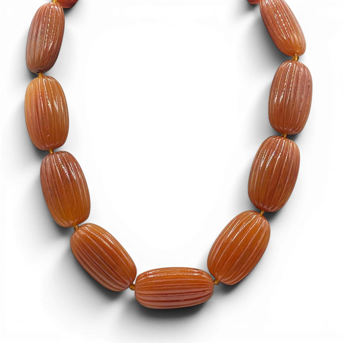 Renata Large Amber Resin Bead Choker