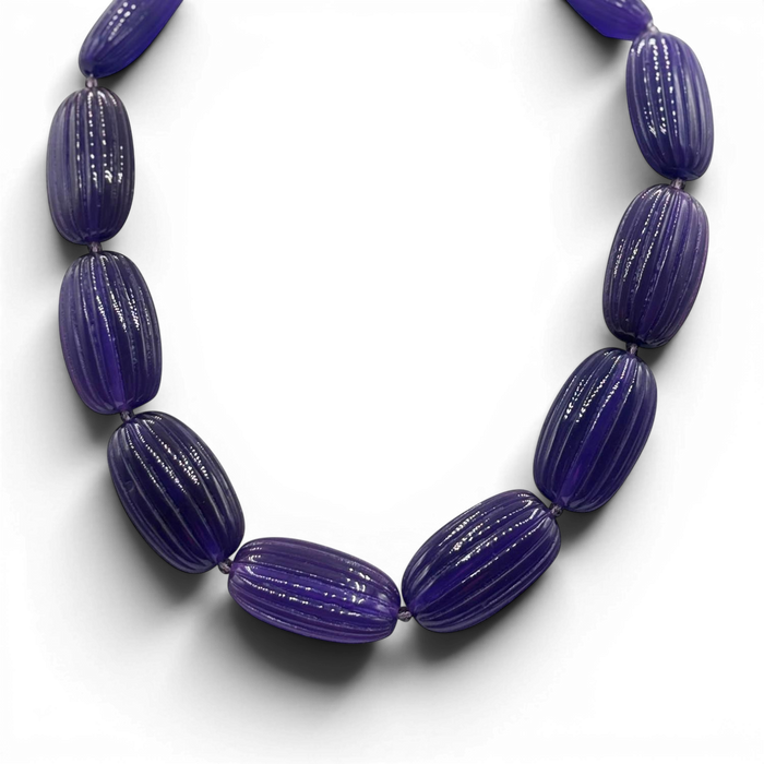 Renata Large Amethyst Resin Bead Choker