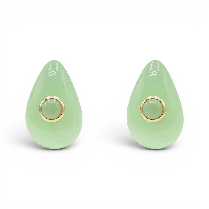 Rosamund Jade Resin Pierced Earrings