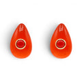 Rosamund Orange Resin Pierced Earrings