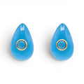 Rosamund Turquoise Resin Pierced Earrings
