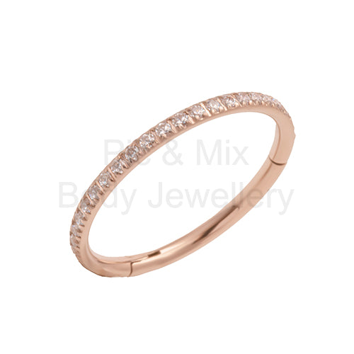 Rose or Rainbow or plain titanium Conch Rings 1.2x10 or 12mm - Pic&Mix The Body Jewellery Shop