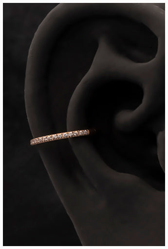 Rose or Rainbow or plain titanium Conch Rings 1.2x10 or 12mm - Pic&Mix The Body Jewellery Shop