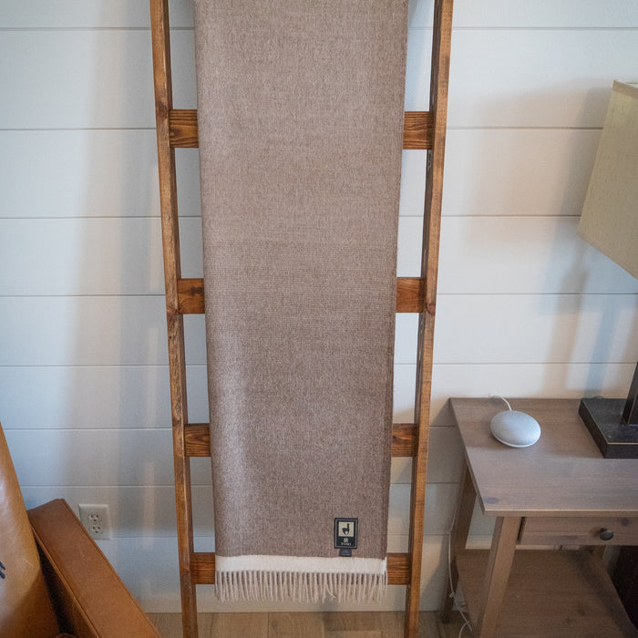 100% baby alpaca throw