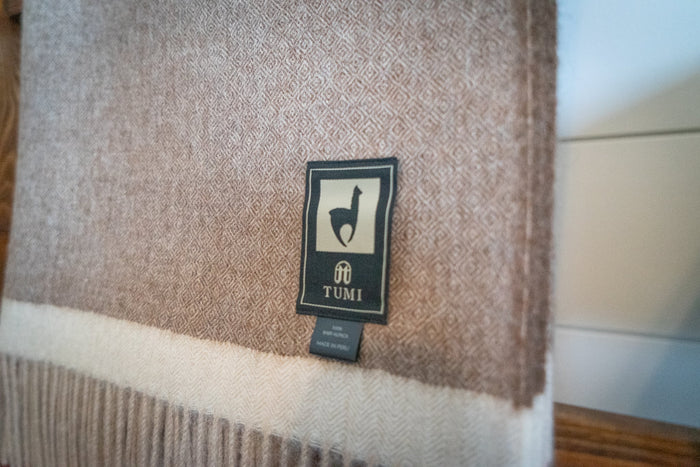 100% baby alpaca throw, view 4