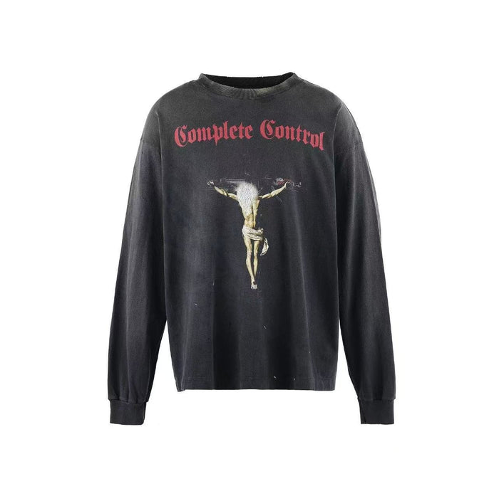Saint Michael Complete Control Crucifix Washed Long Sleeve