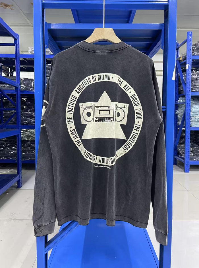 Saint Michael KLF Cream Graphic Washed Long Sleeve