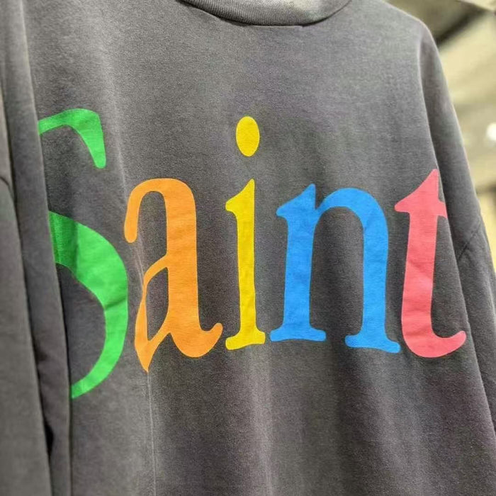 Saint Michael Multicolor Saint Logo Washed Long Sleeve