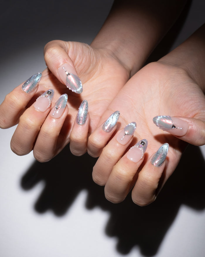 glitter french tip