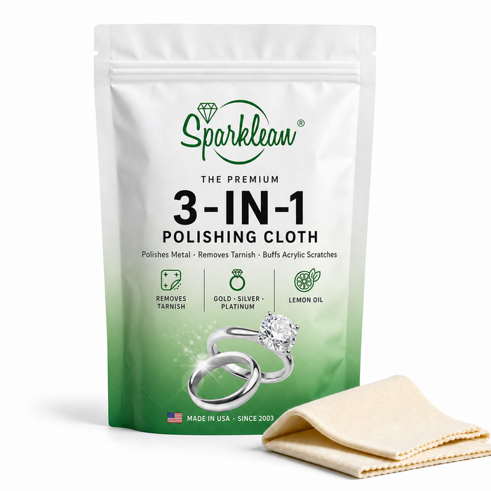 Sparklean silver polishing cloth for tarnish removal