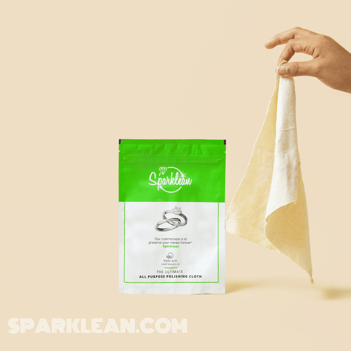 Sparklean professional polishing cloth in its resealable storage bag