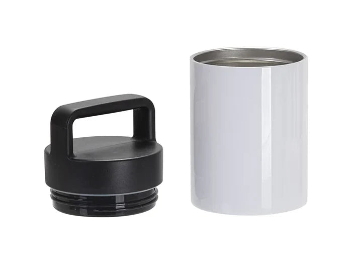 Sublimation Blanks 13oz/400ml Stainless Steel Mug w/ Protable Black Lid (White)