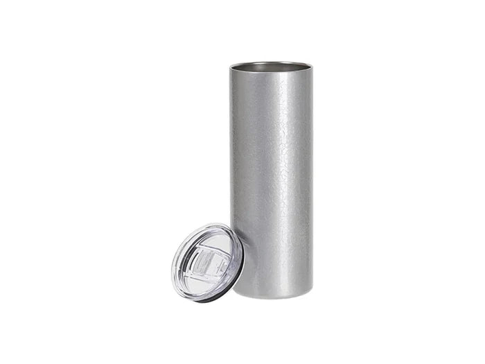 Sublimation Blanks 20oz/600ml Crackle Finish Stainless Steel Skinny Tumbler(Silver Grey)
