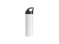 Sublimation Blanks 20oz/600ml Stainless Steel Skinny Tumbler with Black Portable Straw Lid(White)