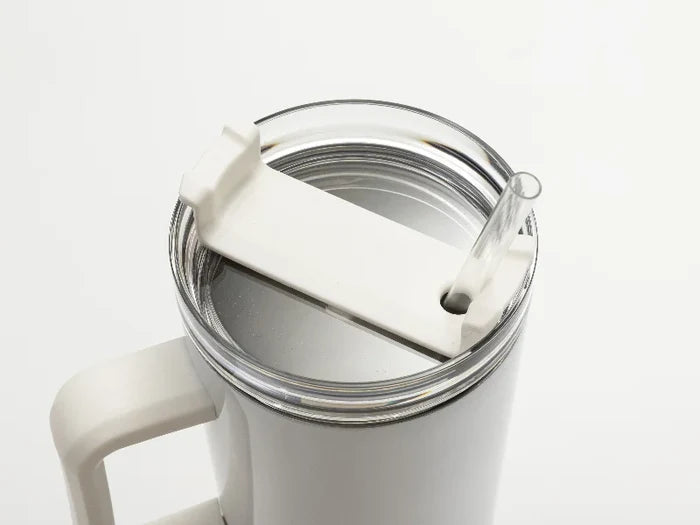 Sublimation Blanks 40oz 1200ml Stainless Steel White Travel Tumbler with White Handle