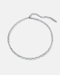 Silver Spiked Chain with extender for size variants on white