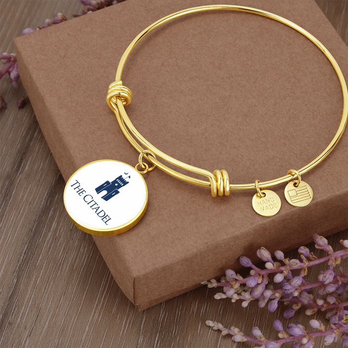 The Citadel, Barracks logo, Luxury Circle Bangle - Gold
