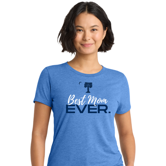 The Citadel, Big Red, Best Mom Ever, Women’s Tri-Blend T-Shirt - Carolina Blue