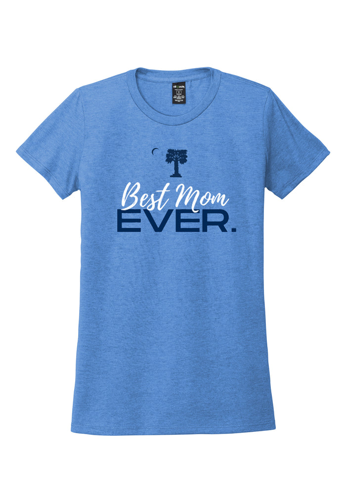 The Citadel, Big Red, Best Mom Ever, Women’s Tri-Blend T-Shirt - Carolina Blue