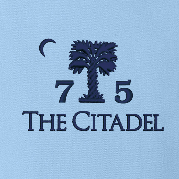 The Citadel, Big Red, Class of 1975, Long Sleeve Twill Shirt - Carolina Blue