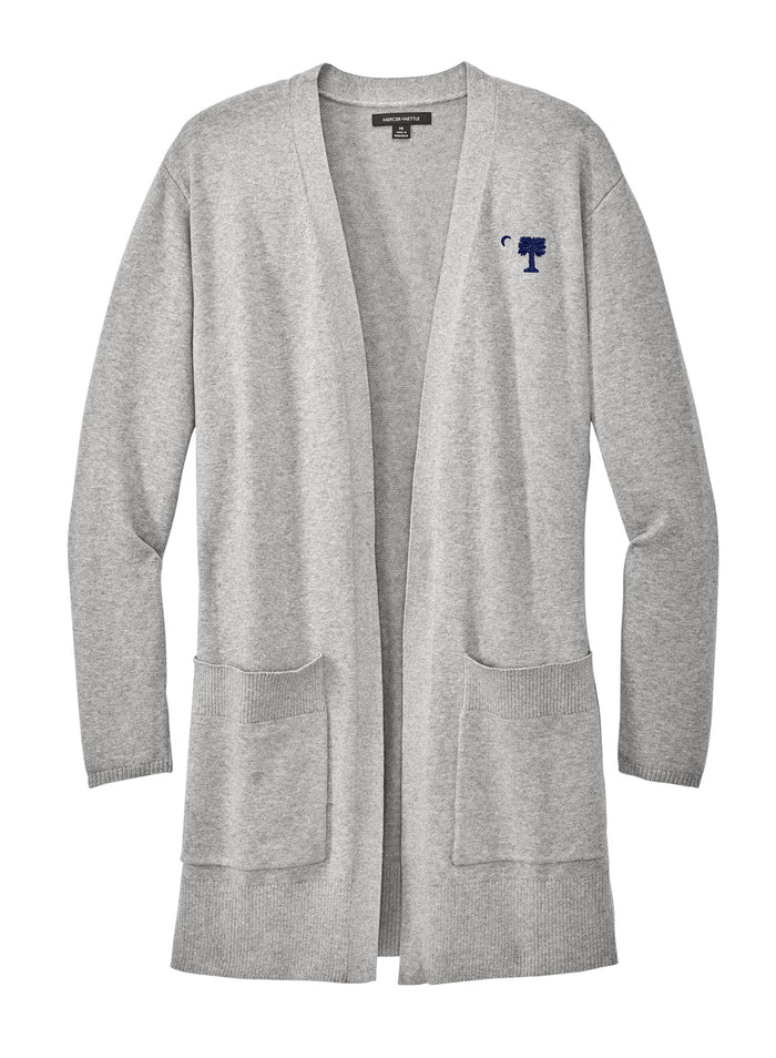 The Citadel, Big Red, Mercer+Mettle® Women’s Open-Front Cardigan Sweater- Grey