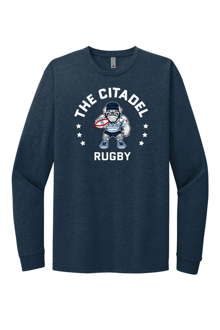 The Citadel Block C Star logo, Club Sports - Next Level Apparel® Adult CVC Long Sleeve T-Shirt - Navy